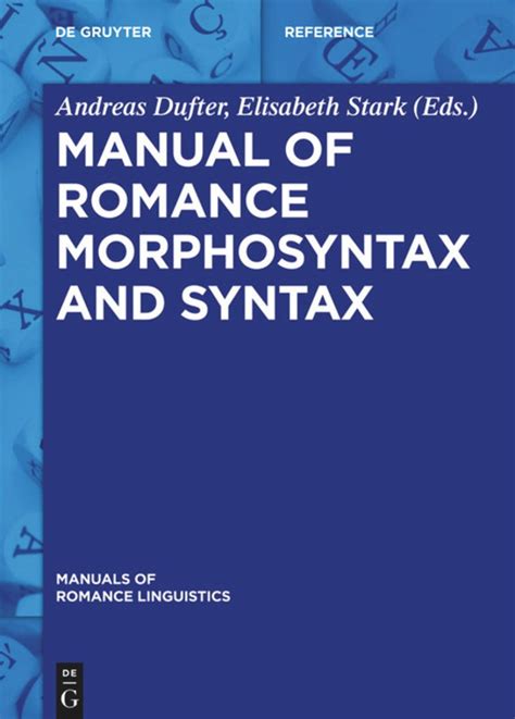 Manual of romance morphosyntax and syntax manuals of romance linguistics. - Hyundai forklift truck hdf50 7s hdf70 7s service repair manual.