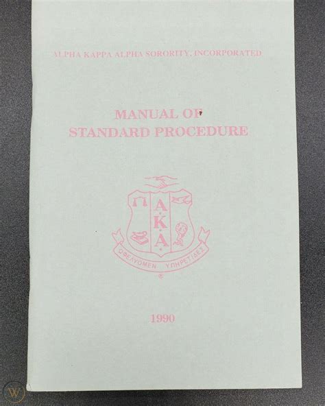 Manual of standard procedure alpha kappa alpha. - John deere mower deck 48c oem oem owners manual.