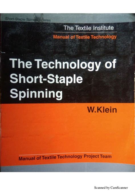 Manual of textile technology by w klein. - Solution manual for by thomas lee.