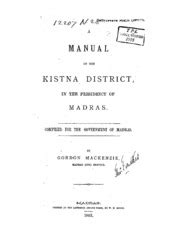 Manual of the kistna district in the presidency of madras. - Einführung in die analytische chemie lösung handbuch skoog.