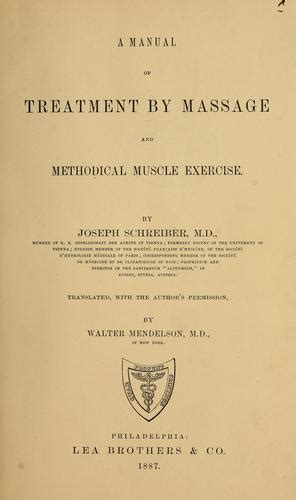 Manual of treatment by massage and methodical exercise by joseph screiber. - Nissan marine 9 8 service manual.