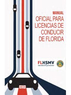 Manual oficial para licencias de conducir de Florida —rev. 