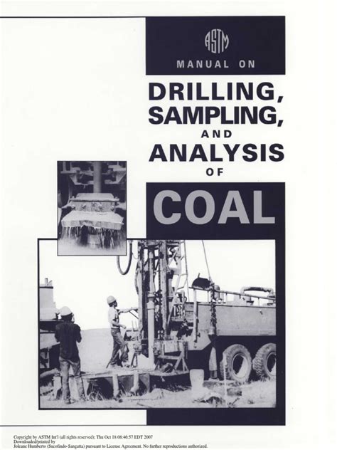 Manual on drilling sampling and analysis of coal astm manual. - 4065 soluzioni manuali e banchi di prova elettrici 2.