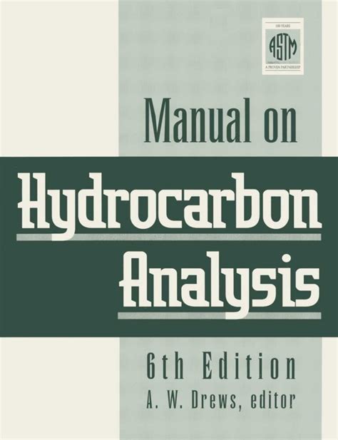 Manual on hydrocarbon analysis by a w drews. - Análise do comportamento no laboratório didático, a.