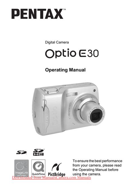 Manual pentax optio e30 digital camera. - Ensayo crítico-histórico sobre la revolución de la noria.