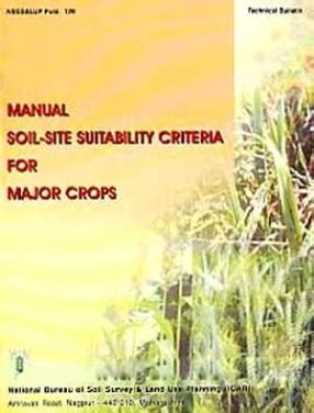 Manual soil site suitability criteria for major crops. - Auf der suche nach dem land der griechen.