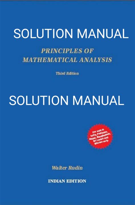 Manual solution for real analysis by rudin. - Instructor manual for borkowski organizational behavior in health care.