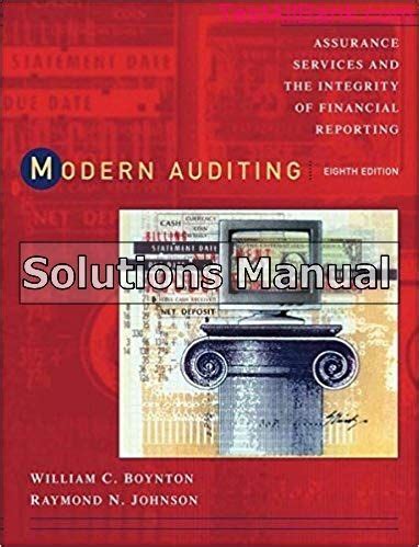 Manual solution modern auditing 8th edition boynton. - Manual usuario alfa romeo 156 jtd.