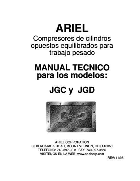 Manual técnico de compresores ariel heavy duty. - Teaming with microbes the organic gardeners guide to the soil food web revised edition science for gardeners.