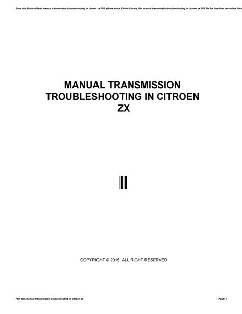 Manual transmission troubleshooting in citroen zx. - Speak easy the essential guide to speaking in public.