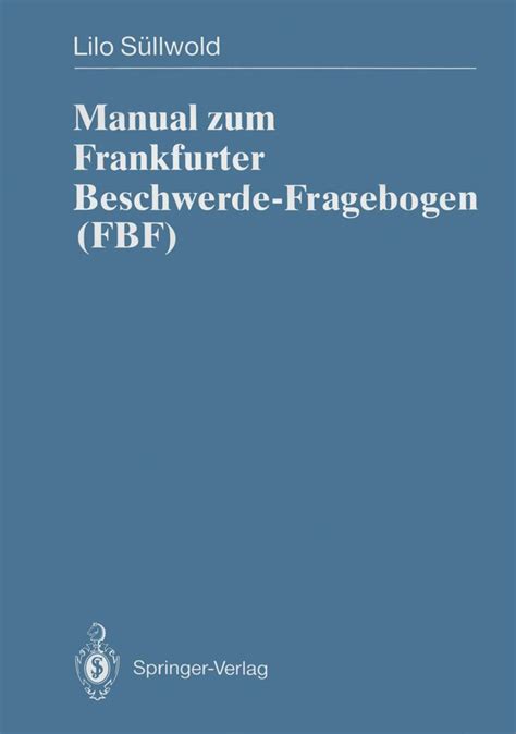 Manual zum frankfurter beschwerde fragebogen fbf. - Audi a6 manuale di servizio 1998 2004 include download gratuito di allroad quattro s6 rs6.
