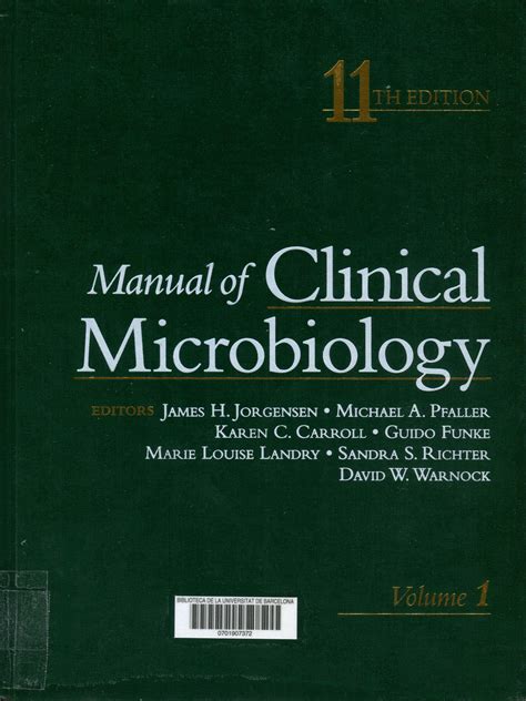 Read Online Manual Of Clinical Microbiology 2 Volume Set By Karen C Caroll