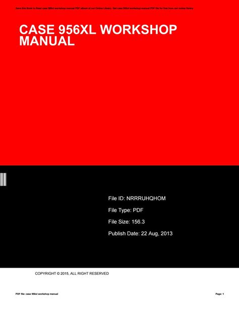 Manuale caso 956xl case 956xl manual. - Mercury small engine manual choke kit.