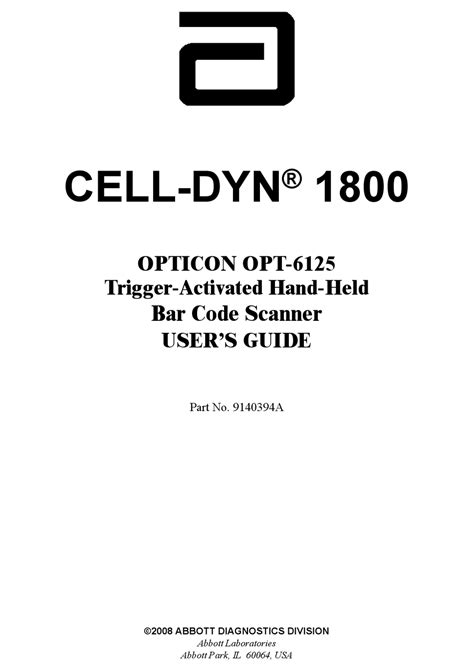 Manuale d'uso abbott cell dyn 1800. - Studyguide for introduction to biomedical equipment technology by carr and brown isbn 4th edition.