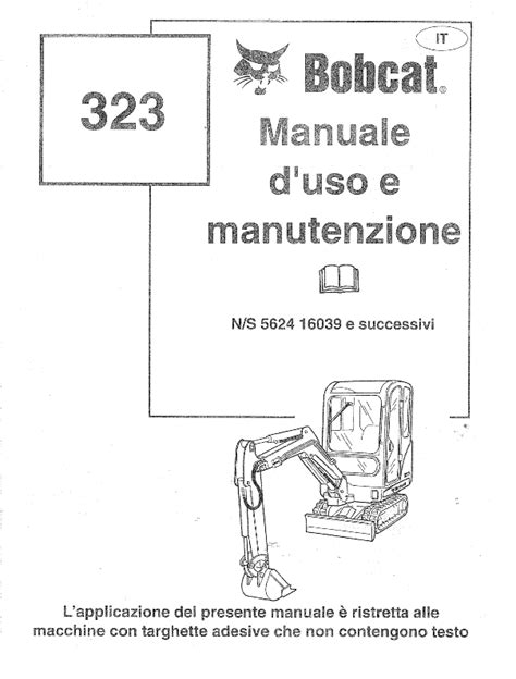 Manuale d'uso mini escavatore bobcat 323. - The shadows light a beginners guide for the spiritually awakened.