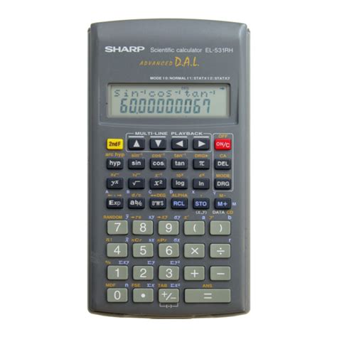 Manuale del calcolatore sharp el 531rh. - Manual en línea de suzuki g13a.