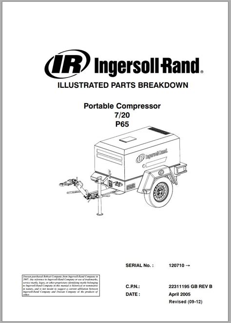 Manuale del compressore d'aria ingersoll rand p65. - Parts manual for new holland 6640.