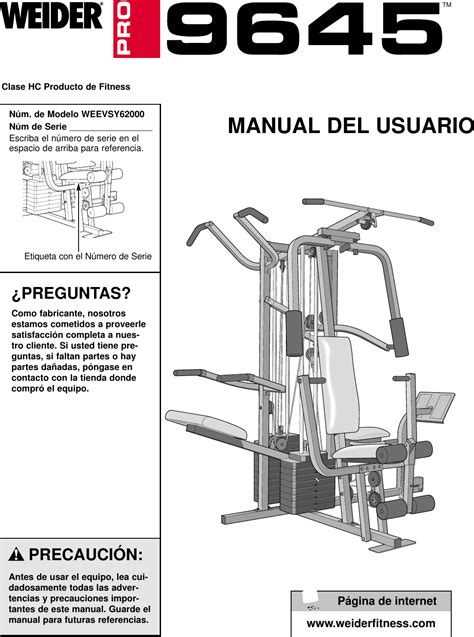 Manuale della palestra home weider pro 9645. - New holland 630 round baler operator manual.
