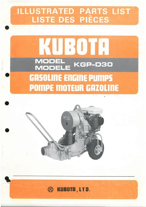 Manuale delle parti delle pompe del motore a gas kubota kubota kgp d30. - Monografia histórica do município de campinas..