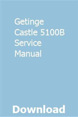 Manuale di assistenza getinge castle 5100b. - Manuale di riparazione vicon km 4000.