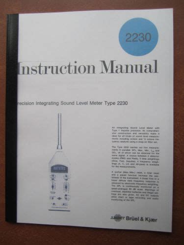 Manuale di bruel kjaer modello 2230. - 1999 mercedes benz station wagon owners manual.