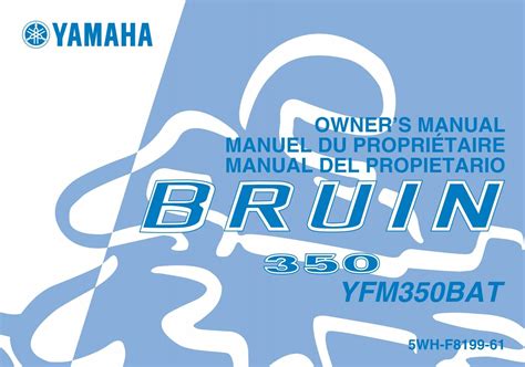 Manuale di istruzioni per yamaha 350 bruin 2015. - Mitsubishi fto 6a12 engine amp transmission manual.
