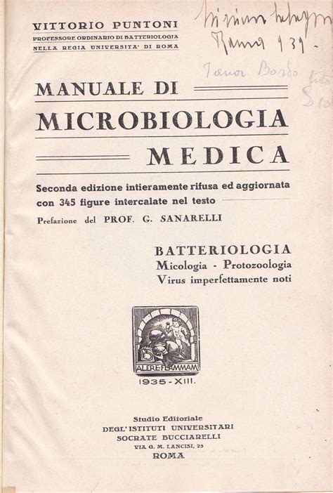 Manuale di laboratorio per microbiologia medica. - 2004 scion xb schaltplan service handbuch.