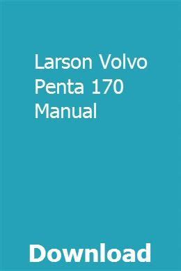 Manuale di larson volvo penta 170. - Fleetwood prowler trailer manuals 1995 fifth wheel.