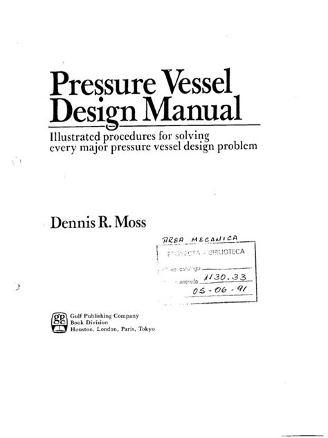 Manuale di progettazione per recipienti a pressione di dennis moss. - Vw golf plus 2009 manuale dell'utente.