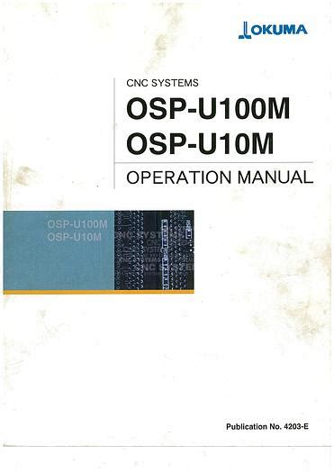 Manuale di programmazione di okuma osp. - Ordre a observer povr la marque des douzains.