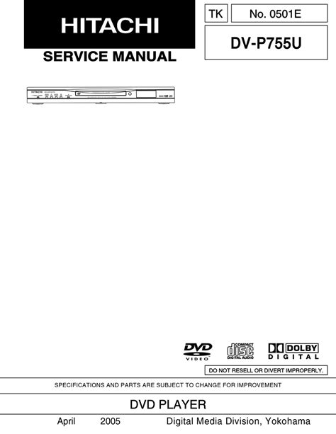 Manuale di riparazione del lettore dvd hitachi dv p755u. - 1974 johnson 70 cv manuale di servizio.