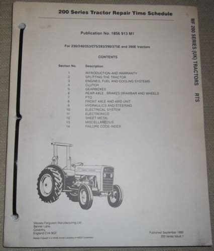 Manuale di riparazione del trattore massey ferguson serie 1000. - Aider son enfant en maternelle et en 1ère année.