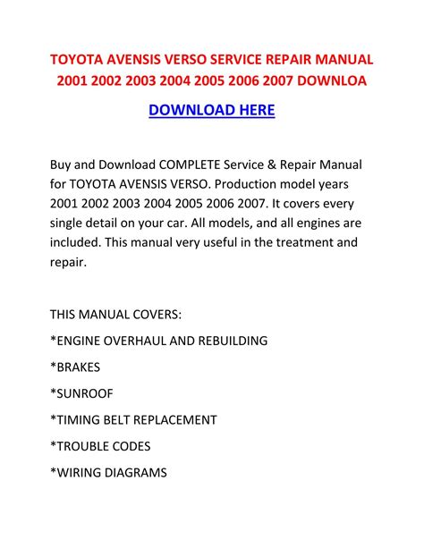 Manuale di riparazione di servizio issuu toyota avensis verso 20 di. - Handbook of dynamical systems volume 3.