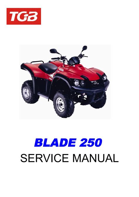 Manuale di riparazione per servizio completo tgb congo 250 blade 250 atv. - Business driven information case stuies manual solution dowload.