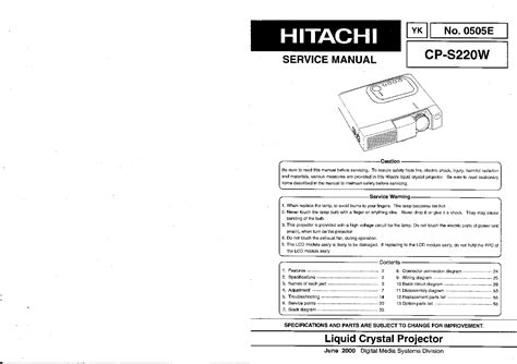 Manuale di riparazione proiettore a cristalli liquidi hitachi cps220w. - Mostra della ceramica antica e popolare d'abruzzo e molise..