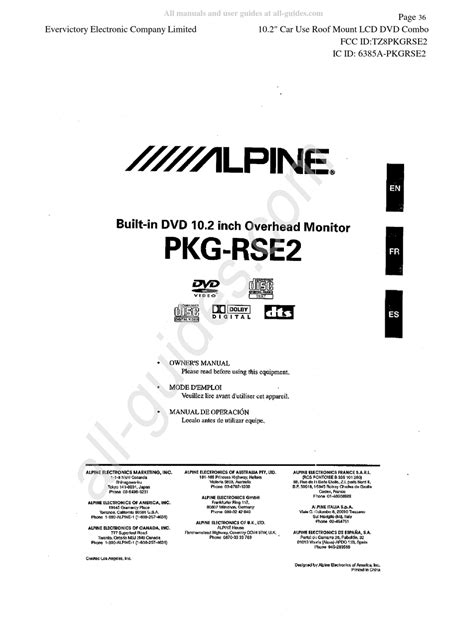 Manuale di servizio alpine pkg rse2. - 1999 cadillac deville gm repair manual.