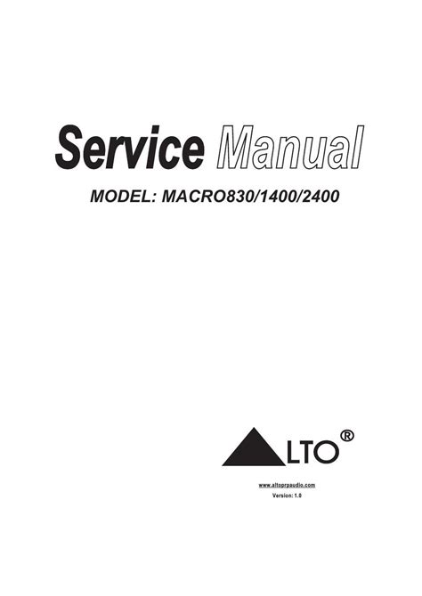 Manuale di servizio alto macro 1400. - Systemic supervision a portable guide for supervisory training.