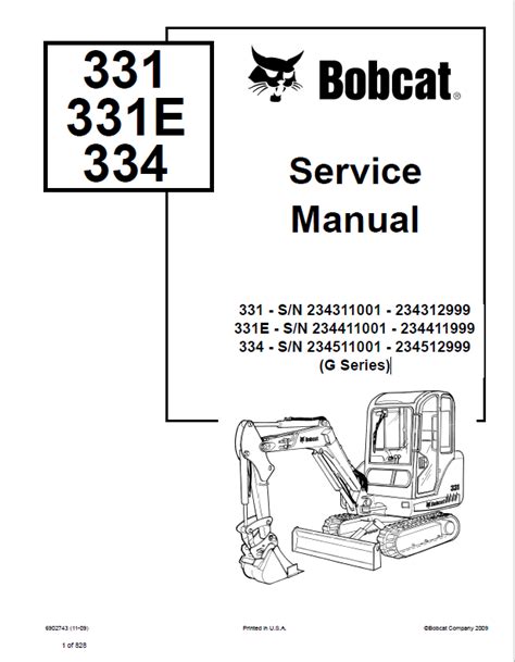 Manuale di servizio bobcat 331 g. - As 9003a 2013 quality and procedure manual.