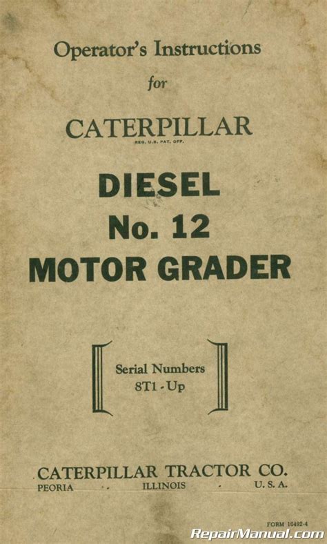 Manuale di servizio cat 12 motor grader. - 1948 ford pick up service manual.
