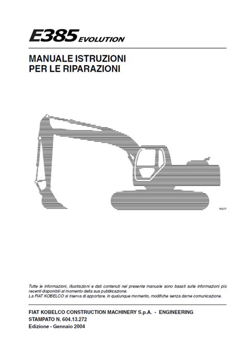 Manuale di servizio dell'escavatore cingolato fiat kobelco e385 evolution. - Drivers ed final exam study guide.