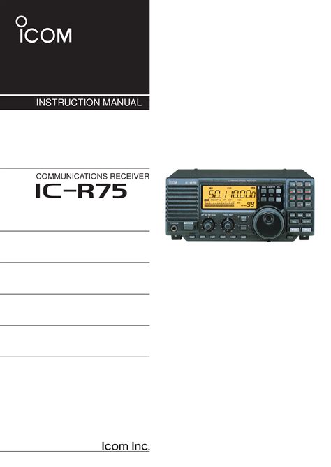 Manuale di servizio icom ic r75. - Disegno per architetti manuale di costruzione e progettazione.