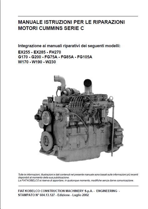 Manuale di servizio motori cummins n14. - Manual de resolución de problemas y mantenimiento para qsb cummins.