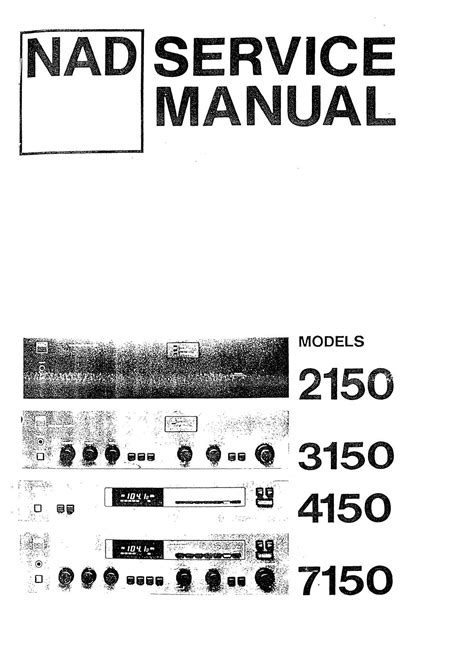 Manuale di servizio nad 2150 3150 4150 7150 amplificatori di potenza. - Bmw 7 e65 service repair manual.