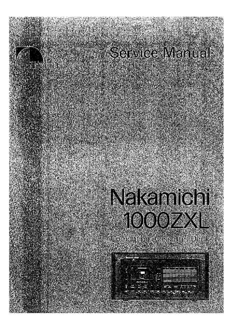 Manuale di servizio originale nakamichi 1000 zxl. - Transurfing escolha sua realiddae édition portugaise.