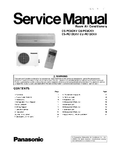 Manuale di servizio panasonic cs w43bd2p cu v43bbp8 air conditioner. - Mcculloch eager beaver chainsaw repair manual.