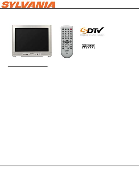 Manuale di servizio sylvania cr202sl8 digitale analogico puro colore piatto tv. - Sony xperia miro manual de instrues.