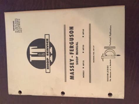 Manuale di servizio trattore massey ferguson 165 download. - Massey ferguson mf 120 124 126 128 130 baler parts catalog book manual original.
