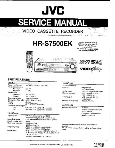 Manuale di servizio videoregistratore jvc hr s7500ek. - Carlin ez gas conversion burner manual.