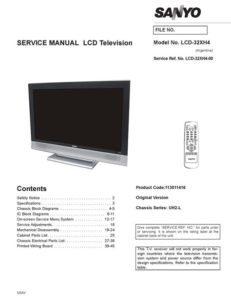 Manuale tv lcd da 32 pollici sanyo. - Manual de taller del cargador de ruedas daewoo doosan mega 400 v.
