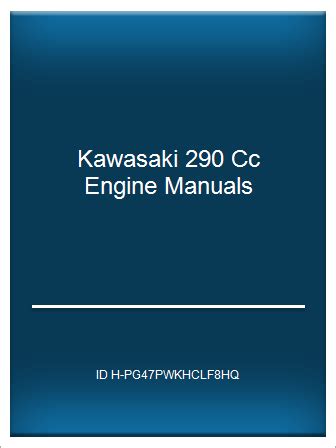 Manuales del motor kawasaki 290 cc. - Handbook on project management and scheduling vol 1 international handbooks.